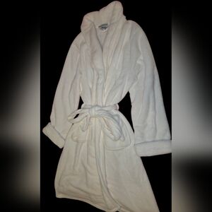 Elizabeth Arden Labeled Soft White Bath Robe Ladies S/M